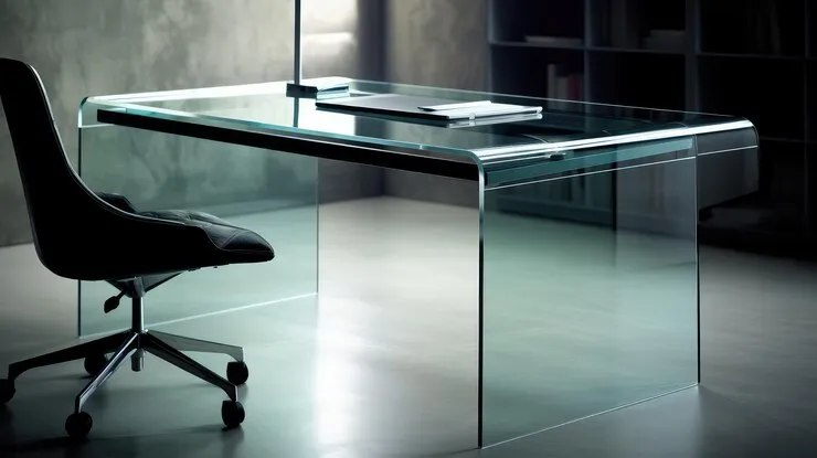 Glass office desk بررسی 7 نوع از بهترین جنس برای میز اداری