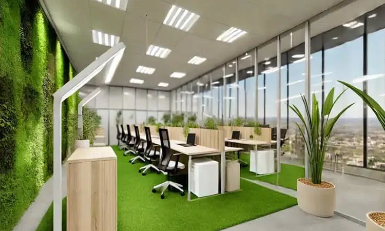 بهترین چیدمان میز و صندلی در فضای کار اشتراکی 5 نقش رنگ، نور و گیاهان در چیدمان میز و صندلی اداری